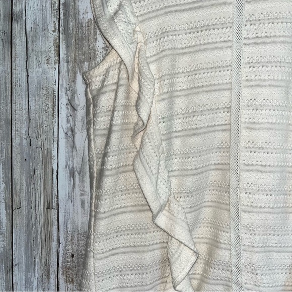 Jessica Simpson Cream Ruffle Sweater Blouse - Picture 5 of 5